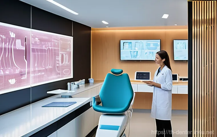 치과위생사 병원 내 환자 관리 시스템 - **Prompt 2: Dental Professionals Utilizing Advanced Patient Management System**
    "Inside a highly...
