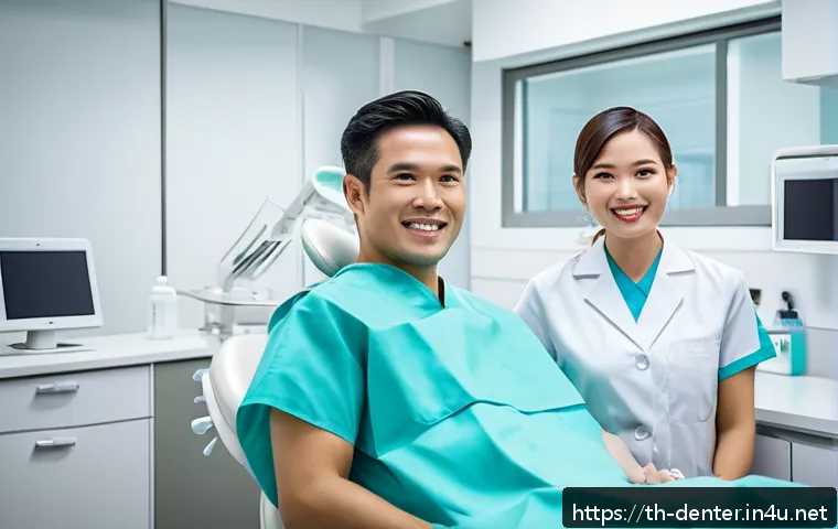 치과위생사 자격증과 경력 관리법 - A professional dental clinic scene in Thailand showing a diverse team of dental health professionals...